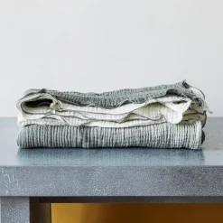 2959 BED AND PHILOSOPHY Plaids & Couvertures-Plaid Philo 3 Tye Dye - Kaki