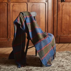 1492 MANTAS EZCARAY Plaids & Couvertures|Maison De Campagne-Plaid Shetland - Bleu & Vert