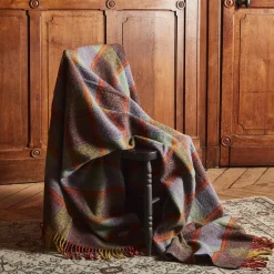 1492 MANTAS EZCARAY Plaids & Couvertures|Maison De Campagne-Plaid Shetland - Jaune & Vert