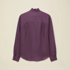 Femme Pomandère Chemises-- Chemise à volants - Violet