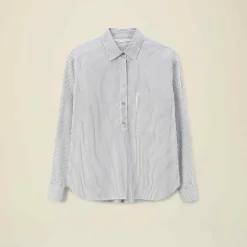 Femme Pomandere Chemises-Pomandère - Chemise rayée - Bleu