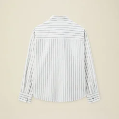 Femme Pomandère Chemises-- Chemise rayée - Blanche