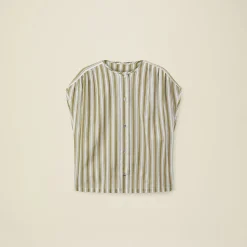 Femme Pomandère Chemises-- Chemise rayée - Pistachio