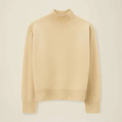 Femme Pomandere Mailles-Pomandère - Pull col roulé - Blé