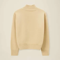 Femme Pomandere Mailles-Pomandère - Pull col roulé - Blé