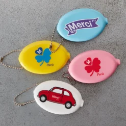 Femme 2175 DONGGUAN Les Accessoires Merci|Porte Clés-Porte clé monnaie Merci - Bleu