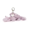 Enfant 1318 JELLYCAT LTD L'univers Enfant-Porte clé Peluche - Dragon Lavande