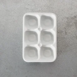 2031 MARUMITSU POTERIE Ustensiles-Porte oeuf X6 - Blanc