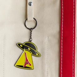 Femme 2213 HEYANG Les Accessoires Merci|L'esprit Merci-Porte-clés en métal Merci UFO - Tour Eiffel