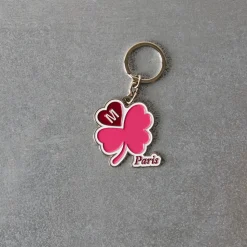 Femme 2148 BELMAR Les Accessoires Merci|Porte Clés-Porte-clés Merci - Trèfle Rose