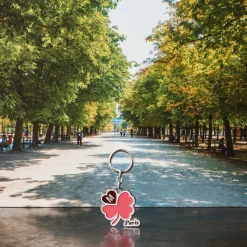 Femme 2148 BELMAR Les Accessoires Merci|Porte Clés-Porte-clés Merci - Trèfle Rose