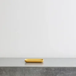 2135 MERIGOUS Accessoires De Salle De Bain|Sélection De Bain Merci-Porte-savon porcelaine - Jaune