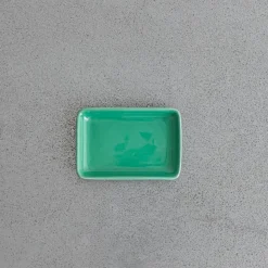 2135 MERIGOUS Accessoires De Salle De Bain|Sélection De Bain Merci-Porte-savon porcelaine - Vert