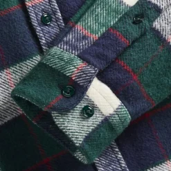 Homme Portuguese Flannel Chemises-- Chemise Bottle - Vert