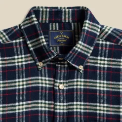 Homme Portuguese Flannel Chemises-- Chemise Lamo - Bleu