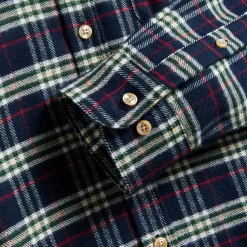 Homme Portuguese Flannel Chemises-- Chemise Lamo - Bleu