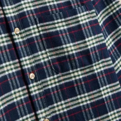 Homme Portuguese Flannel Chemises-- Chemise Lamo - Bleu