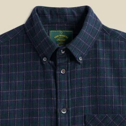 Homme Portuguese Flannel Chemises-- Chemise Minerva - Bleu