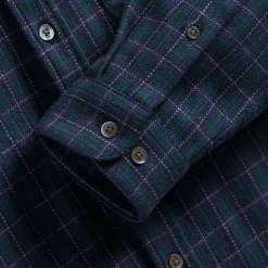 Homme Portuguese Flannel Chemises-- Chemise Minerva - Bleu