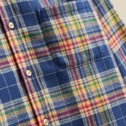 Homme Portuguese Flannel Chemises-- Chemise Olissipo - Bleu