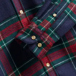 Homme Portuguese Flannel Chemises-- Chemise Faru - Bleu