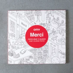 Enfant 729 OMY L'univers Enfant|Jeux-Poster géant Merci à colorier