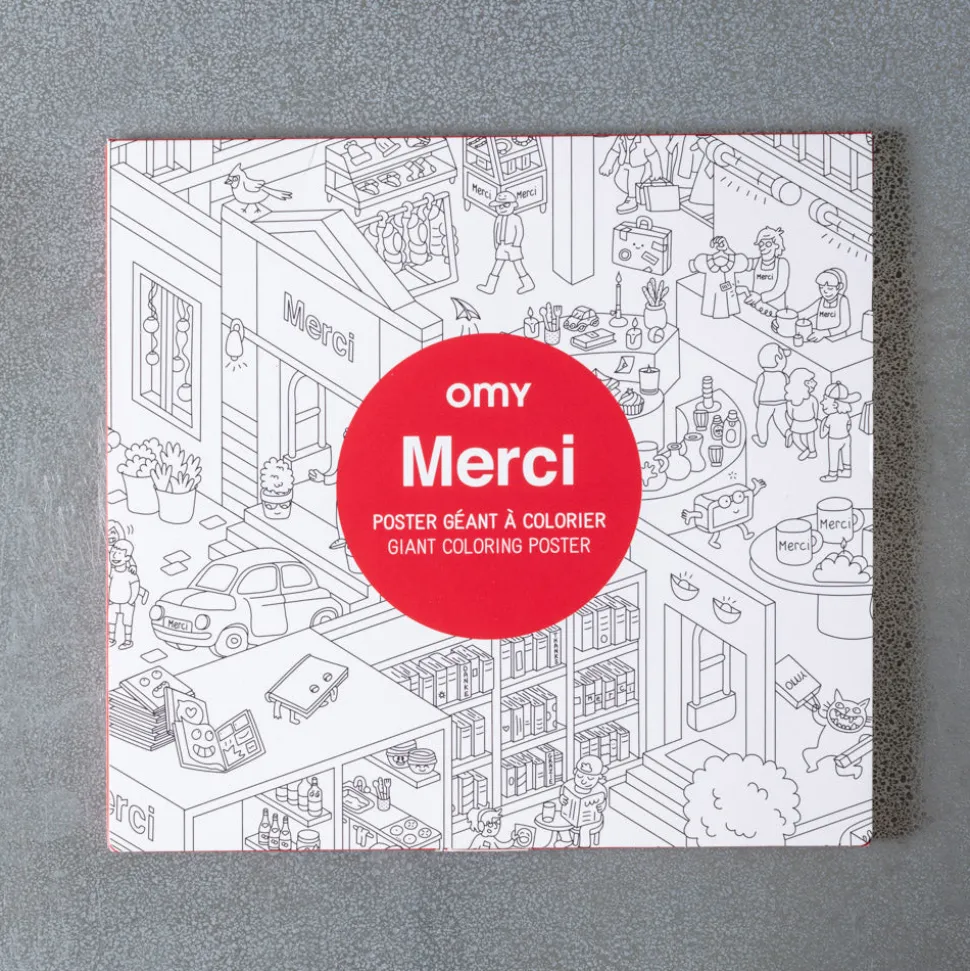 Enfant 729 OMY L'univers Enfant|Jeux-Poster géant Merci à colorier