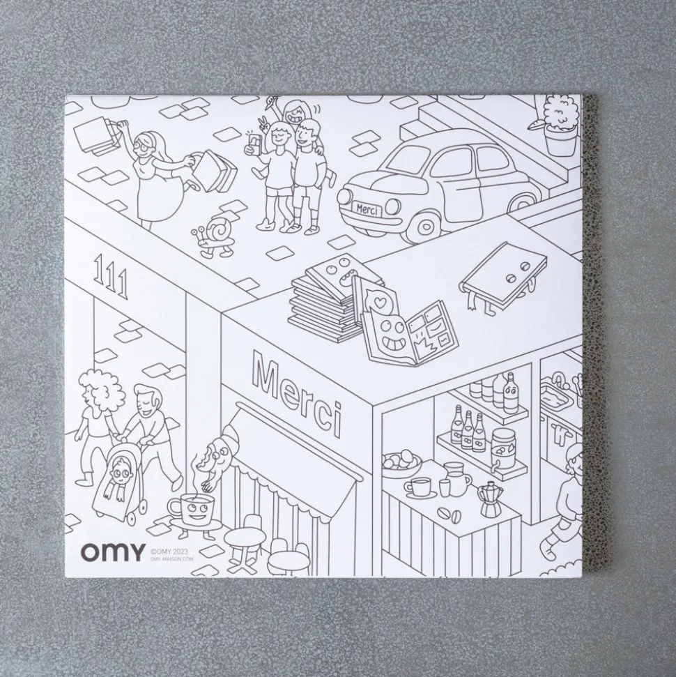 Enfant 729 OMY L'univers Enfant|Jeux-Poster géant Merci à colorier