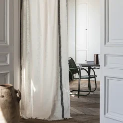 200 LINTEX Rideaux En Lin Lavé|Accessoirisez Votre Intérieur-Rideau à franges - Blanc Optique