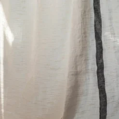 200 LINTEX Rideaux En Lin Lavé|Accessoirisez Votre Intérieur-Rideau à franges - Blanc Optique