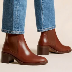 Femme Rivecour Bottes-- Bottines n°289 - Cognac