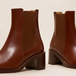 Femme Rivecour Bottes-- Bottines n°289 - Cognac