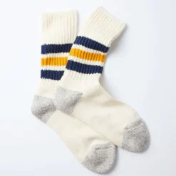 Femme Rototo Chaussettes|Chaussettes-- Chaussettes Côtelées - & Jaune