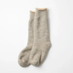 Femme ROTOTO Chaussettes|Chaussettes-- Chaussettes double face - Gris/Marron