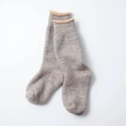 Femme ROTOTO Chaussettes|Chaussettes-- Chaussettes double face - Gris/Marron