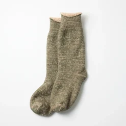 Femme ROTOTO Chaussettes|Chaussettes-- Chaussettes double face - Vert/Marron