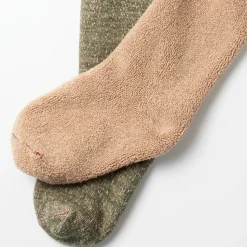 Femme ROTOTO Chaussettes|Chaussettes-- Chaussettes double face - Vert/Marron