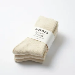 Femme ROTOTO Chaussettes|Chaussettes-- Pack 3 chaussettes - Ecru