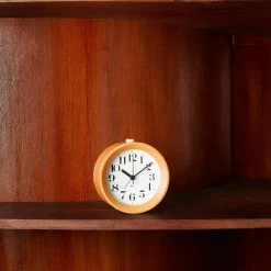 1091 LEMNOS Horloges-Réveil en bois clair Riki