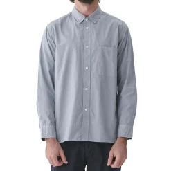 Homme Sage de Cret Chemises-- Chemise Broadcloth - Bleu