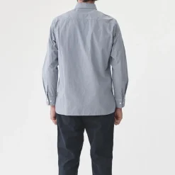 Homme Sage de Cret Chemises-- Chemise Broadcloth - Bleu