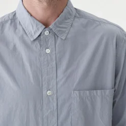 Homme Sage de Cret Chemises-- Chemise Broadcloth - Bleu