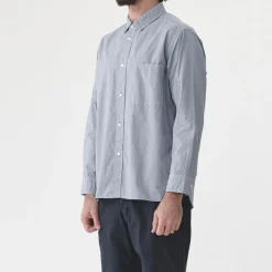 Homme Sage de Cret Chemises-- Chemise Broadcloth - Bleu