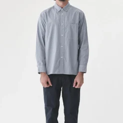 Homme Sage de Cret Chemises-- Chemise Broadcloth - Bleu