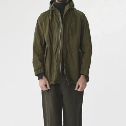 Homme Sage de Cret Vestes-- Parka Typewriter - Kaki