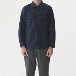 Homme Sage de Cret Vestes-- Veste Chemise - Marine