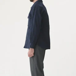 Homme Sage de Cret Vestes-- Veste Chemise - Marine