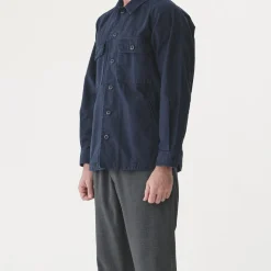 Homme Sage de Cret Vestes-- Veste Chemise - Marine