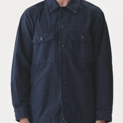 Homme Sage de Cret Vestes-- Veste Chemise - Marine