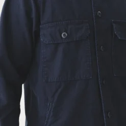 Homme Sage de Cret Vestes-- Veste Chemise - Marine